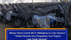 Ribuan Motor Listrik BGN Dihibahkan ke Guru Honorer