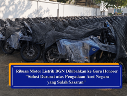 Ribuan Motor Listrik BGN Dihibahkan ke Guru Honorer