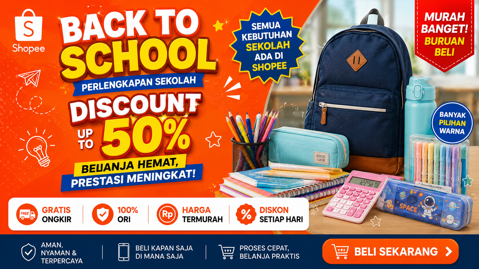 Promo Perlengkapan Sekolah Shopee